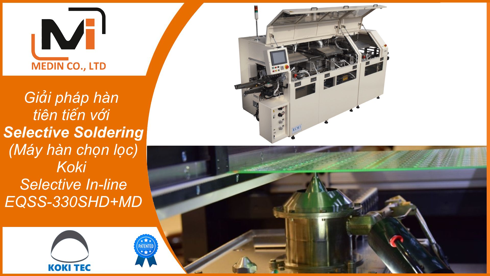 Giải pháp hàn PCB tiên tiến với Selective Soldering In-line (Máy hàn điểm) Koki EQSS-330SHD+MD